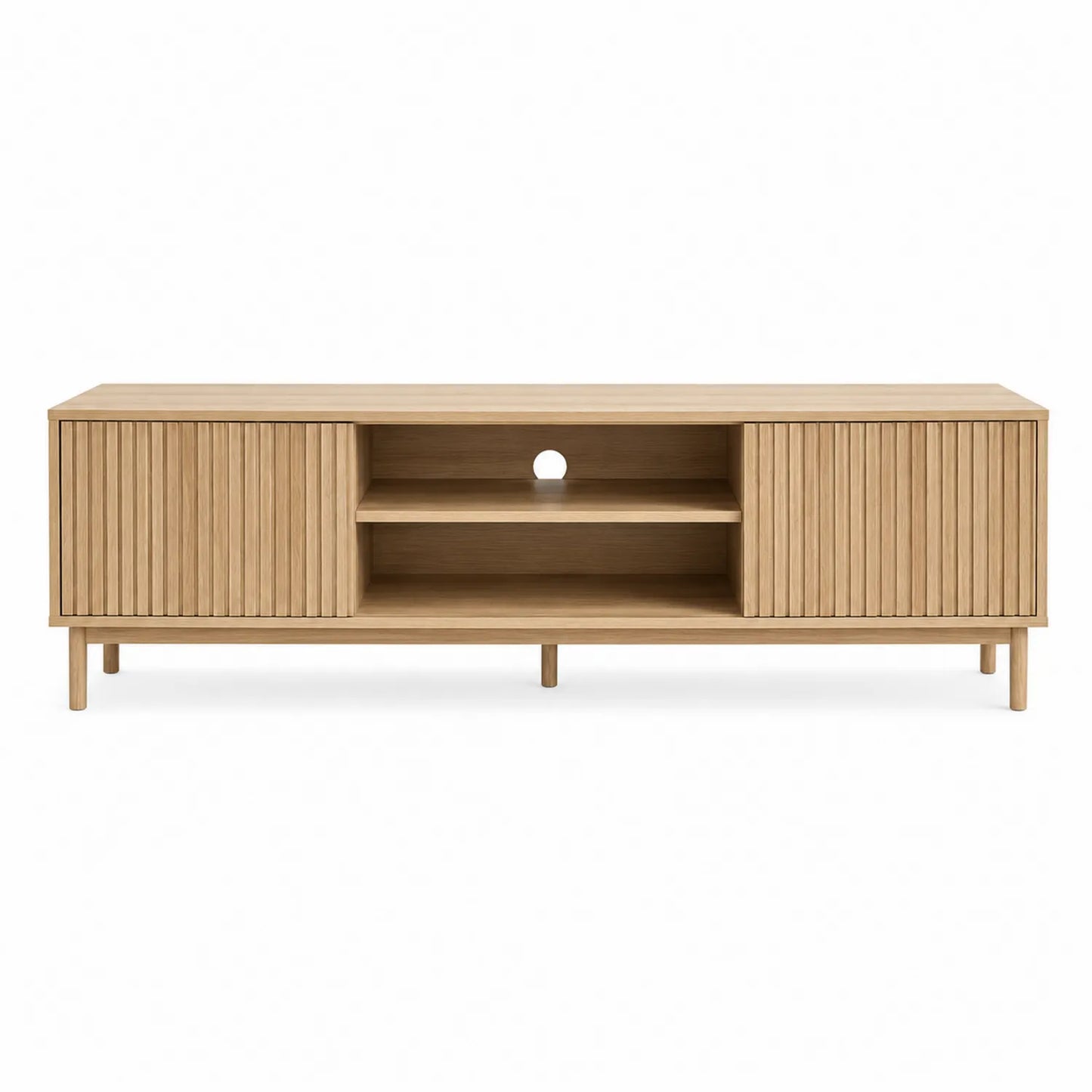 Mobile TV in legno massello di rovere 150x40x50 cm