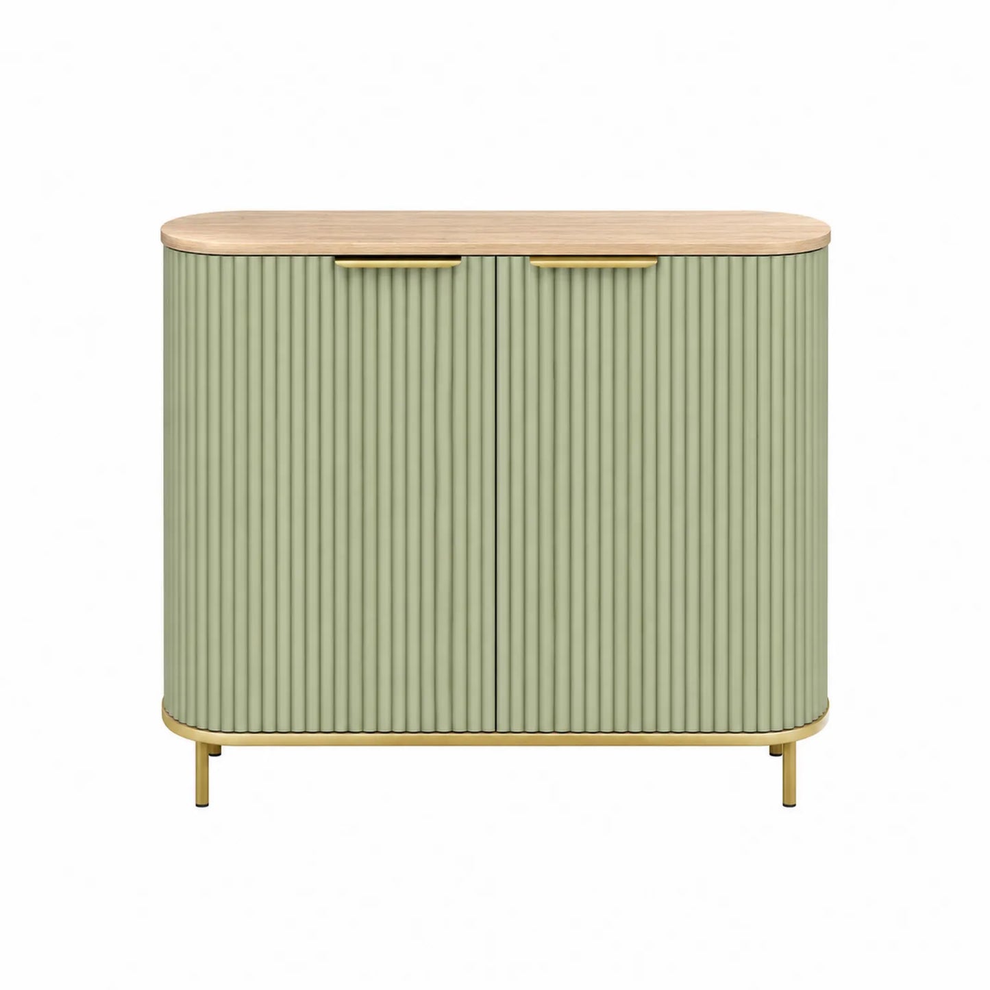 Credenza in Legno con Ante Verde Salvia