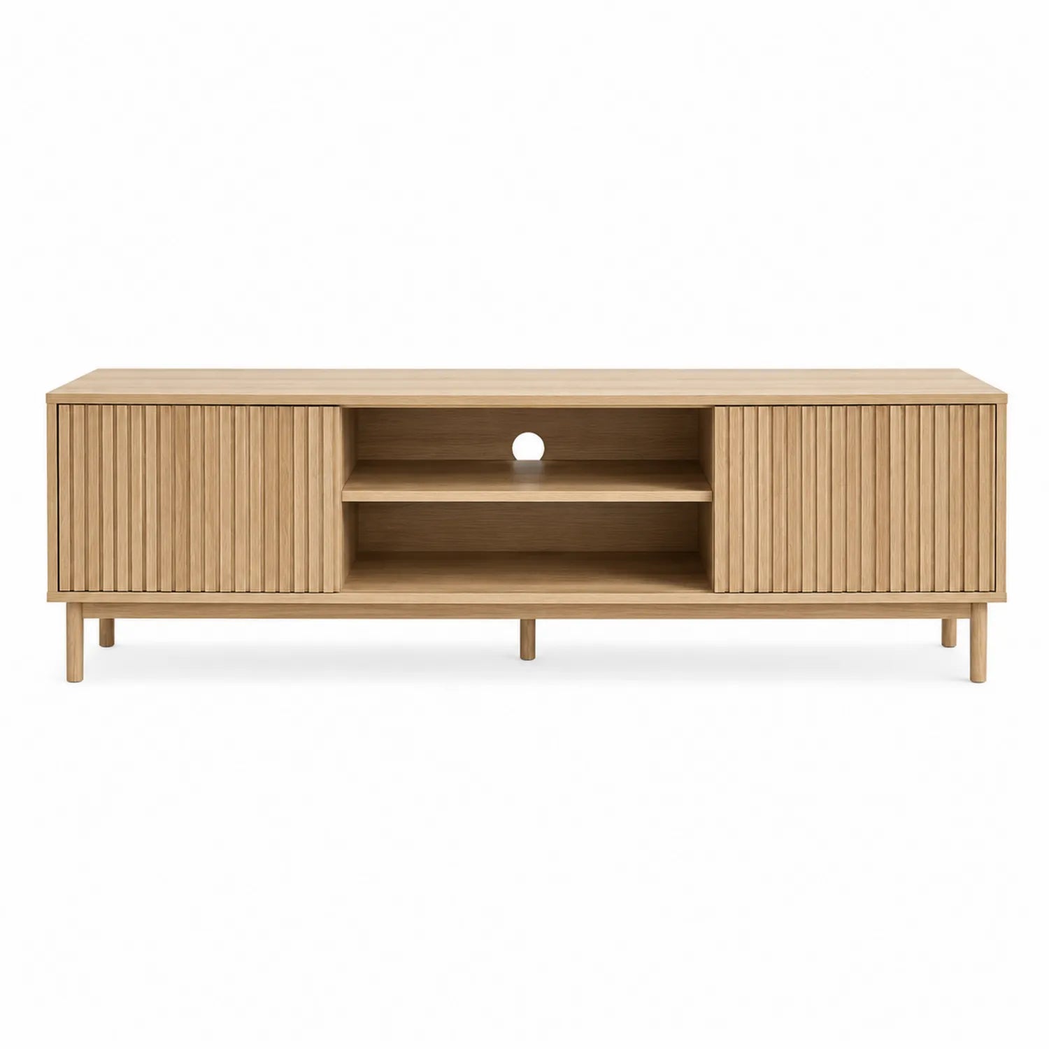 Mobile TV in legno massello di rovere 150x40x50 cm