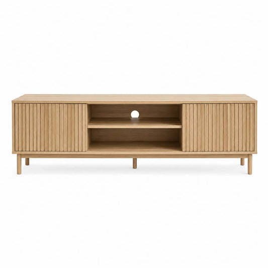Mobile TV in legno massello di rovere 150x40x50 cm