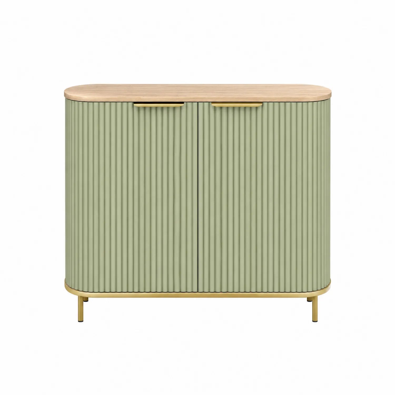 Credenza in Legno con Ante Verde Salvia