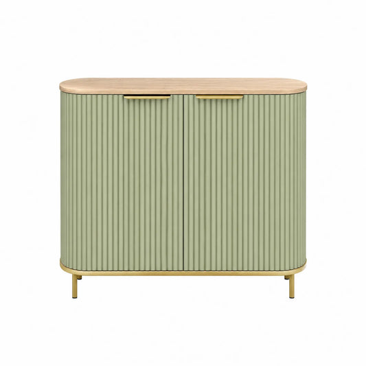 Credenza in Legno con Ante Verde Salvia